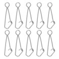 thumbnail image 1 of Unique Bargains 209Lbs Stainless Steel Fishing Snaps Swivels Clips Quick Change White 20 Pack, 1 of 6