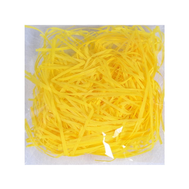 Maoww Crinkle Paper Raffia Shreds Colorful Boxes Filling Material DIY Packaging Confetti Wedding Party Greeting Tissue Accessories Yellow