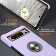 thumbnail image 3 of KOMI for Google Pixel 8 Pro Case, Slim Tough Rugged Shockproof Protective Pixel 8 Pro Phone Case with Metal Ring Kickstand for Google 8 Pro Case, Purple, 3 of 5