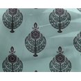 thumbnail image 4 of oneOone Georgette Viscose Fabric Leaves & Floral Block Printed Fabric 1 Yard 42 Inch Wide, 4 of 4