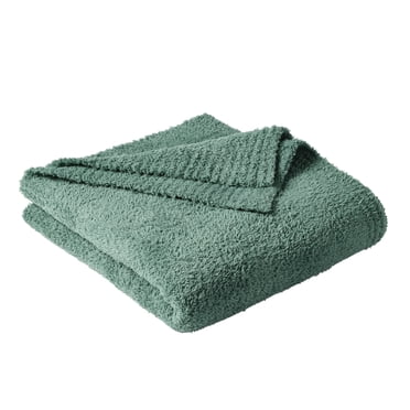 Better Homes & Gardens Jeté Couverture, tricot douillet, vert cendre, 50x72"