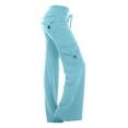 thumbnail image 1 of AherBiu Pantalon Cargo Grande Taille pour Femmes Taille Haute Extensible Ample Randonnée Jambes Larges Extérieur, 1 of 5