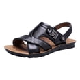 thumbnail image 1 of LSLJS Men's Sandals, Men's Fashion Breathable Leather Beach Sandals Shoes Slides Outdoor Slippers, 1 of 5