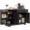 thumbnail image 1 of Buffet Bahut de 41 Pouces avec Tiroir de Rangement, Tablette Ajustable, Noir, 1 of 10
