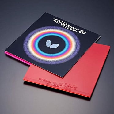 Butterfly Tenergy 64 Feuille de Caoutchouc pour Tennis de Table - 1,7 mm, 1,9 mm Ou 2,1 mm - Rouge Ou Noir - 1 Feuille de Caoutchouc pour Tennis de Table Inversée - Feuilles de Caoutchouc Professionnelles pour Tennis de Table