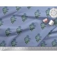 thumbnail image 2 of Soimoi Polyester Crepe Fabric Leaves & Floral Block Print Fabric by The Yard 52 Inch Wide, 2 of 3
