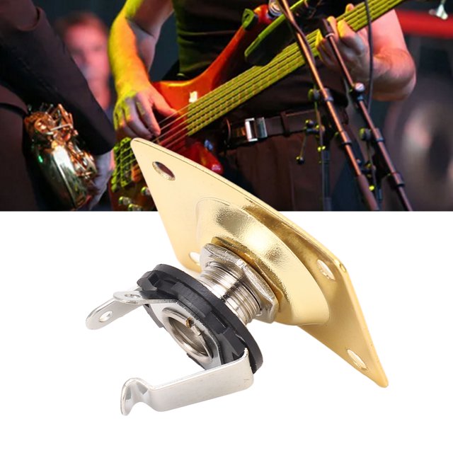Compact Guitar Jack Socket Plate - Metal, Wide Application For , Telecaster And Similar Guitars