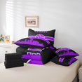 thumbnail image 4 of Ensemble de couette Imprimée tennis YST 7 Pcs pour jeunes garçons, Twin, noir violet, 4 of 4