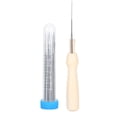thumbnail image 2 of Wool Felting Tool, Easy To Carry Rustproof Needles Light Weight Improve Felting Efficiency Wooden Handle Felting Tool Pack  for DIY for Wool Felting, 2 of 7