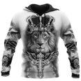 thumbnail image 1 of Chandails à Capuchon pour Hommes Imprimé Animal cool street (I, S), 1 of 8