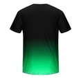 thumbnail image 5 of Penkiiy T-Shirt Ajusté pour Homme, Col Rond Décontracté, T-Shirt Ombré, Été, Manches Courtes, Hauts Dégradés, Stylé, Entraînement, Musculation, Chandails de Base, 4TG, Vert, 5 of 5
