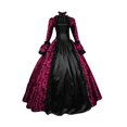thumbnail image 2 of UPPADA Costumes Gothiques pour Femmes Robes Victoriennes à Manches Longues Robe Corset Grande Taille Robe Maxi Fluide Robe de Fête Robe Cocktail Robe de Mascarade à Lacets Jolies Robes de Bal Liquidation Vêtements pour Femmes, 2 of 8