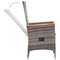thumbnail image 3 of vidaXL 7 Piece Garden Dining Set with Cushions Grey, 3 of 5