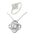 thumbnail image 4 of XZNGL Open Ring Female Fashion Personality Four-leaf Ring Friendship Ring Ring Necklace Female Collarbone Chain, 4 of 9