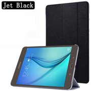 Tablet Case For Samsung Galaxy Tab A 8.0 2015 SM-T350 SM-T355 T350 T355 Trifold PU Leather Stand Flip Cover Jet Black Tab A 8.0 T350 T355