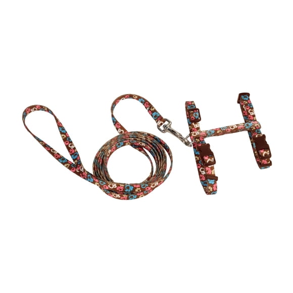 Pet Attire Adjustable Cat "H" Harness & 6' Leash Cat Combo