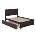 thumbnail image 4 of Madison Lit Plateforme Complet en Bois avec Pied de Lit et Lit Gigogne Simple en Espresso, 4 of 8
