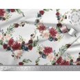 thumbnail image 2 of Soimoi Tissu en Coton Blanc Canard Ranunculus & Pivoine Imprimé Floral Tissu de Couture au Mètre 44 Pouces de Large, 2 of 3