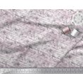 thumbnail image 2 of Soimoi Tissu Canard en Coton Violet à Rayures et Imprimé Floral de Trèfles 1 Yard 56 Pouces de Large, 2 of 3