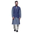 thumbnail image 1 of Atasi Traditional Printed Kurta Churidar Pajama Set With Nehru Jacket For Men, 1 of 5