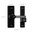 thumbnail image 2 of No-Drill Door Lock Sliding Gate Lock Push-Pull Door Fastener Adjustable Cabinet Lock Easy-Install Door Stopper 12ml, 2 of 5