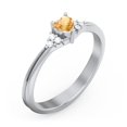 thumbnail image 3 of Birthstone Heart Ring with Shoulder Accents - Citrine (November), 3 of 4