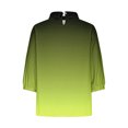 thumbnail image 4 of RXIRUCGD Haut/chemise à Manches 3/4 Imprimé Rétro Décontracté pour Femmes, Vert, Taille : 2TG, 4 of 5