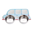 thumbnail image 1 of pitrice Ensemble de Vaisselle pour Enfants en Acier Inoxydable Cuillère Fourchette Dessin Animé Forme de Voiture Conception à Compartiments Bol pour Bébé Couverts pour Cuisine Camion Bleu/bol/amovible, 1 of 7
