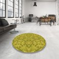 thumbnail image 4 of Ahgly Company Machine Washable Indoor Rectangle Transitional Dark Yellow Green Area Rugs, 4' x 6', 4 of 7
