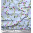 thumbnail image 1 of Soimoi Velvet Fabric Dot,Leaves & Floral Decor Fabric Printed Yard 58 Inch Wide, 1 of 3