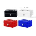 thumbnail image 3 of facefd Home Office Hotel Lockable Mini Money Cash Case Bedroom Bracelet Coin Tray Thick Safe Box with Lock Security Container Blue, 3 of 6