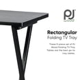 thumbnail image 2 of PJ Wood Plateaux-Tables Pliants pour Téléviseur avec Étagère de Rangement Compacte, Noir, Ensemble de 5 Pcs, 2 of 7