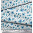 thumbnail image 2 of Soimoi polyester Crepe Fabric Leaves & Cosmos Floral Print Fabric by Yard 42 Inch Wide, 2 of 3