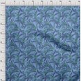 thumbnail image 4 of oneOone Cotton Flex Blue Fabric Tropical Craft Projects Decor Fabric Printed By The Yard 40 Inch Wide, 4 of 5