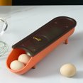 thumbnail image 1 of Oleegame 1PC Produce Storage Refrigerator Egg Freshness Storage Box Egg Tray Drawer Kitchen Egg Box Can Be Multi Layer Stacked Rolling Timer Egg Carton Orange, 1 of 9