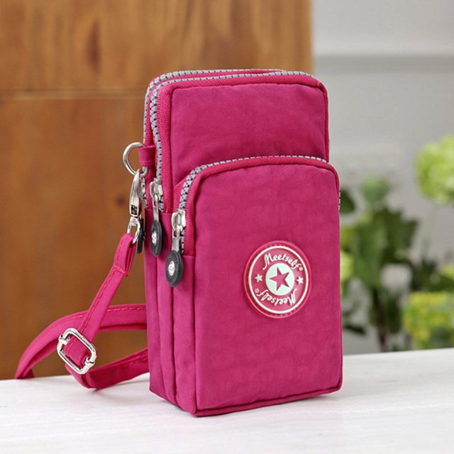 Woman‘s Cell Phone Bag with Large Capacity Wrist Strap Prints Design for Outdoor School Office Commute