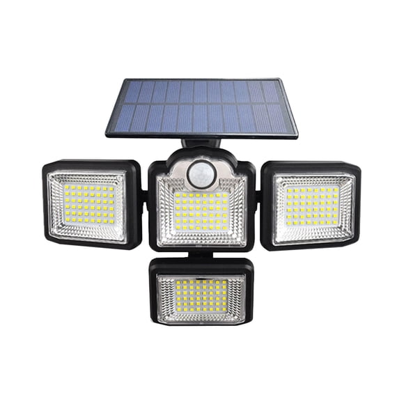 Outdoor Security Lights with Motion Sensor Lights Outdoor,Motion Sensor Lights with Remote Control, 4 Heads Security Led Floo-D, Ip65, 270° Wide Angle Illuminatio-N Wall