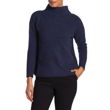 Catherine Catherine Malandrino Chenille Mock Neck Dolman Sweater NWT blue $89 S