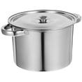 thumbnail image 1 of KAKOWELY Stainless Steel Stock Pot Soup Cooking Pot With Double Ear Kitchen Cooking Pot Oil Storage Pot For Canning Boiling 18 cm,9.45X"X7.09"X4.33", 1 of 4