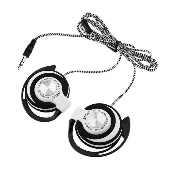 3.5mm Plug Wired Clip On Ear Sports Earphone Heavy Bass Headphone