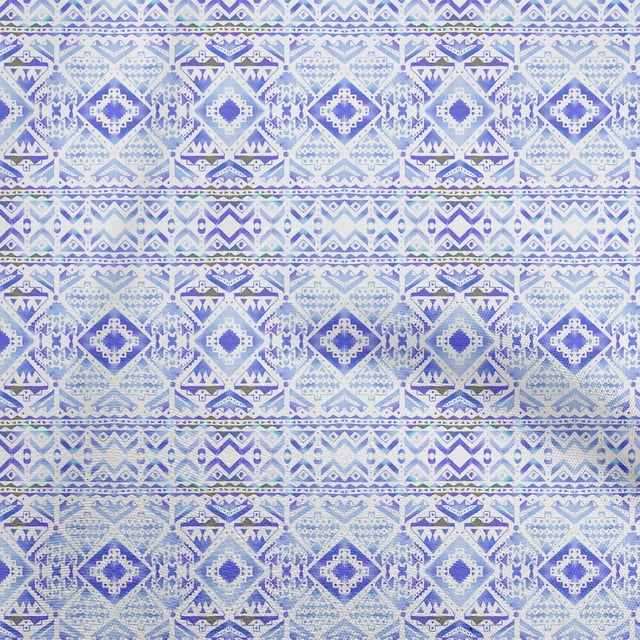 oneOone Velvet Light Blue Fabric Tribal Sewing Craft Projects Fabric Prints By Yard 58 Inch Wide