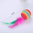thumbnail image 3 of 10PCS Cat Ball Toy Fake Feather Rainbow Design Cat Play Toy Cat Interactive Toy, 3 of 7