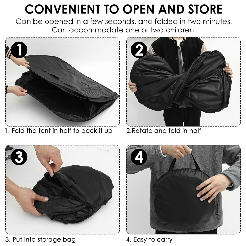 Tente Sensorielle Occultante Pour Enfant – Pop-Up 90x90 Ou 120x120 Cm – Aide Autisme, SPD, Anxiété – Avec Sac De Transport – Maison Ou Classe