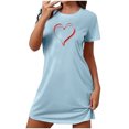 thumbnail image 1 of Cameland Chemises de Nuit pour Femmes Chemises de Nuit en Coton Manches Courtes Robe de Nuit Décontractée Pyjamas Doux Vêtements de Nuit, 1 of 3