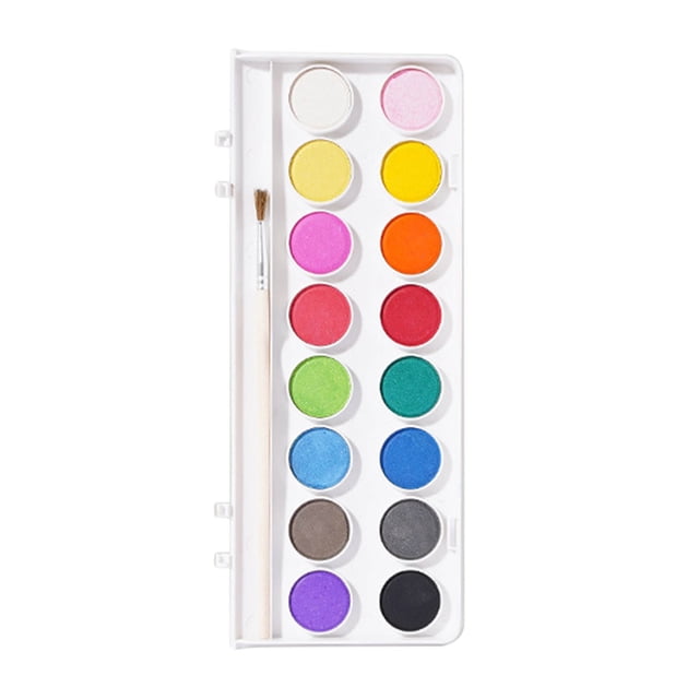 Wdhugt 16 Color Heart Shaped Watercolor Painting Set For Kids Made Of Plastic Material With Unique Design And Easy To Use B