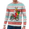 thumbnail image 4 of PMUYBHF Chandail à Capuche pour Hommes Noir Automne et Hiver Tendance Décontractée Imprimé de Noël Chandail Col Rond Chandails en Molleton pour Hommes Sans Capuche, 4 of 4