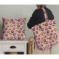 thumbnail image 5 of Soimoi Moss Georgette Fabric Donuts Food Print Fabric by The Yard 42 Inch Wide, 5 of 5