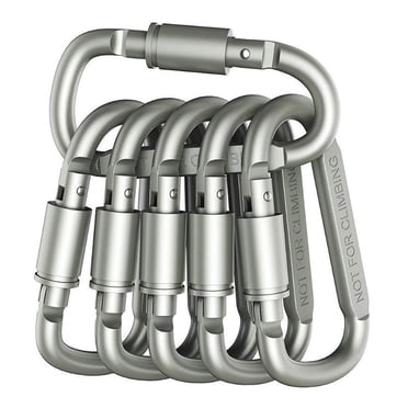 Carabiner Clips, 6 pcs Carabiners Hook Clips Camping Accessories Buckle for Outdoor Hiking Traveling