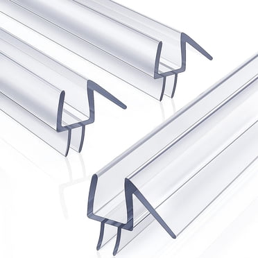Bgsha 2 Pack Glass Door Silicone Seal StripShower Door Bottom Seal Sweep-Suitable for Glass-Stop Shower Leaks Frameless Shower Door Seal Strip