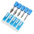thumbnail image 1 of Die Grinder Bit, Double Cut High Strength Heat Tolerant  Burr File 5 Pieces 6mm Diameter Shank  For Machinery Ships, 1 of 8